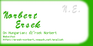 norbert ersek business card